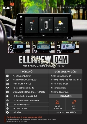 Màn hình Android Elliview Q4M